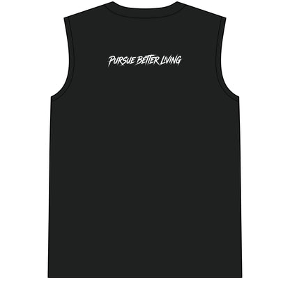 PBL 'Pursue Better Living' Muscle Tee — Black Compression Workout Shirt - Pursue Better Living